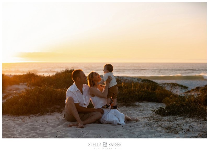 Family photo shoot with toddler at the beach Cape Town